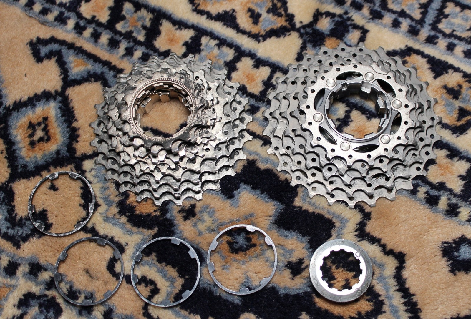 Shimano Dura-Ace CS-7800 27T & 6700 Cassette 10 Speed Titanium -Parts -Well Used