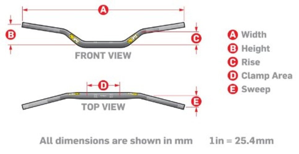 ProTaper SE Handlebar – Raptor ATV Sport Bend – Jet Black 2146D JET BLACK