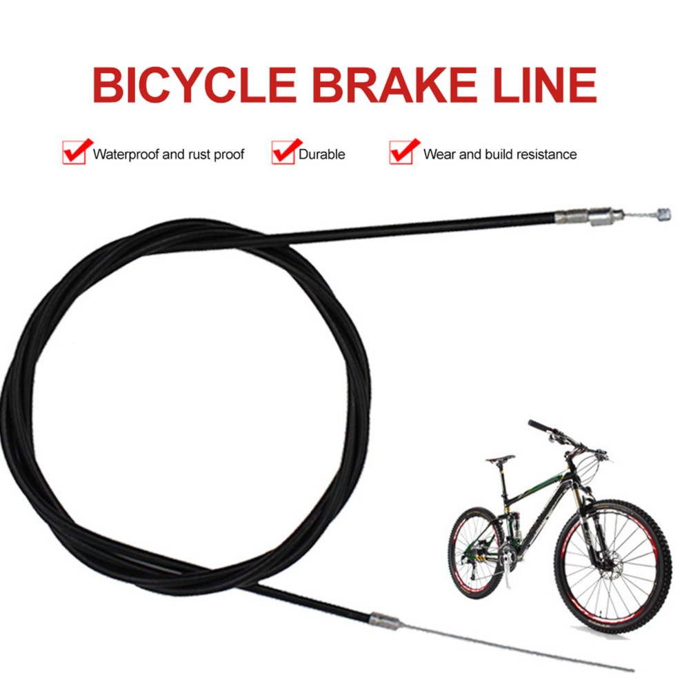 1 Set Reusable Bike Brake Accessories Brake Cable Kit Stainless Steel PVC Black
