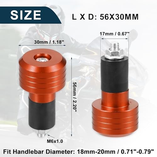 Motorcycle Handlebar End Plug Aluminum Alloy 18mm-20mm 0.71″-0.79″ Fashionable