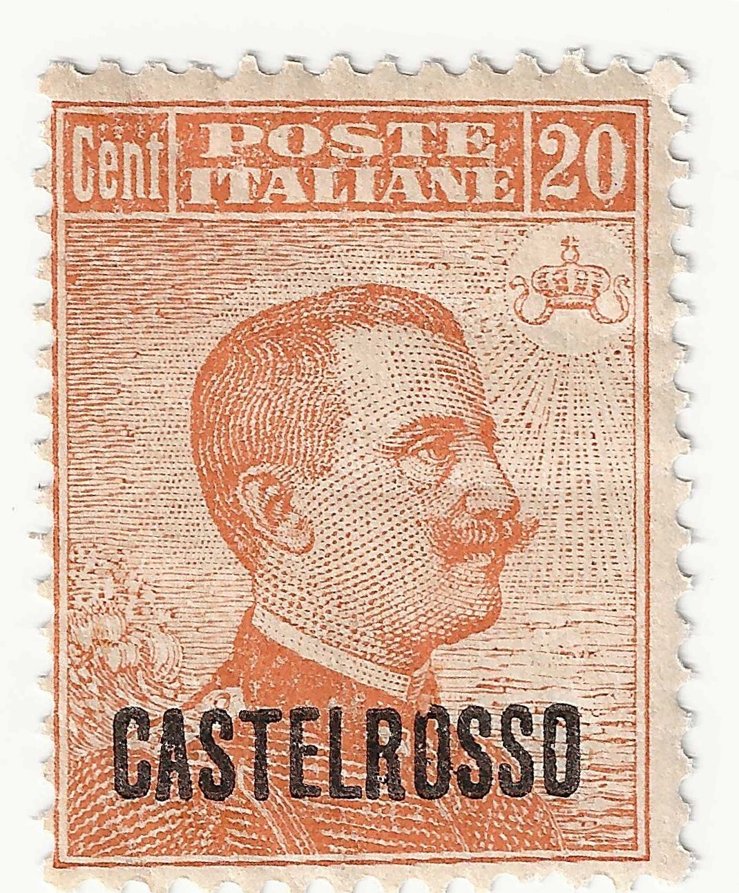 1922 Possedimenti (Castelrosso) – 20 cent. orange overprinted MH*