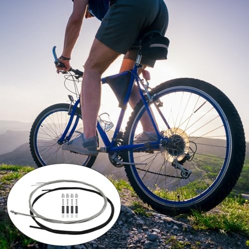 Bike Shift Cable Kit, 4 Pcs Derailleur Cable Shift Cable and A 2M Bike Cable