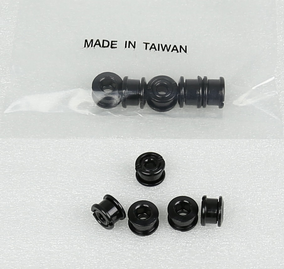 BICYCLE BIKE STEEL SINGLE CHAIN RING CHAINRING CRANK NUTS BOLTS SCREWS – BLACK
