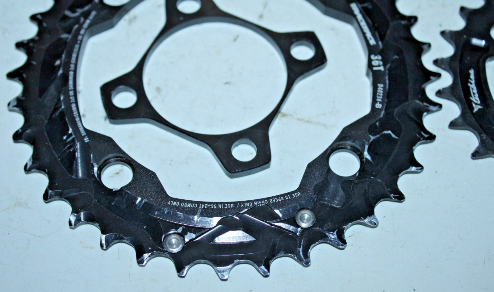 Raceface Turbine MTB Bike Chain Ring Set 4-Arm 36/24T Black 64/104BCD 10S Gravel