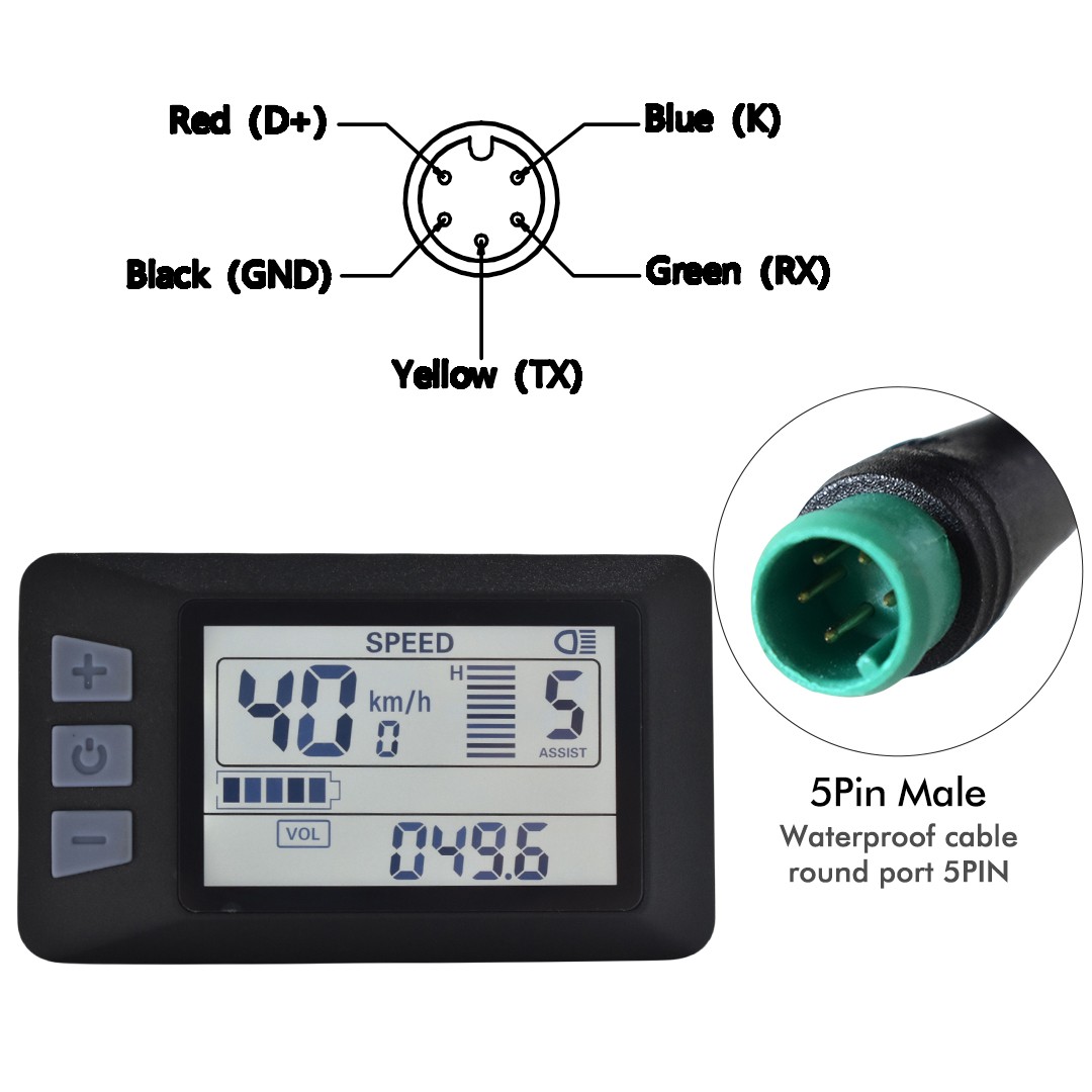 P3H UART2 Fahrradcomputer Fahrradtacho Rennrad LCD Mountainbike Display