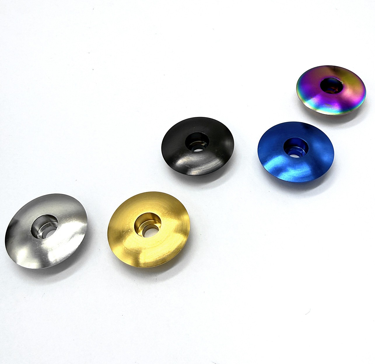 Titanium Bolt M6x35mm & Titanium Top Cap Cover for 1-1/8″ Bicycle Headset Stem