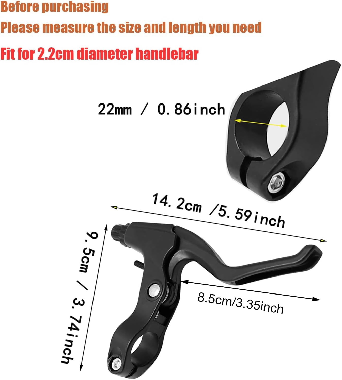Universal Bicycle Brake Lever Handle Set for Mountain and Road Bikes