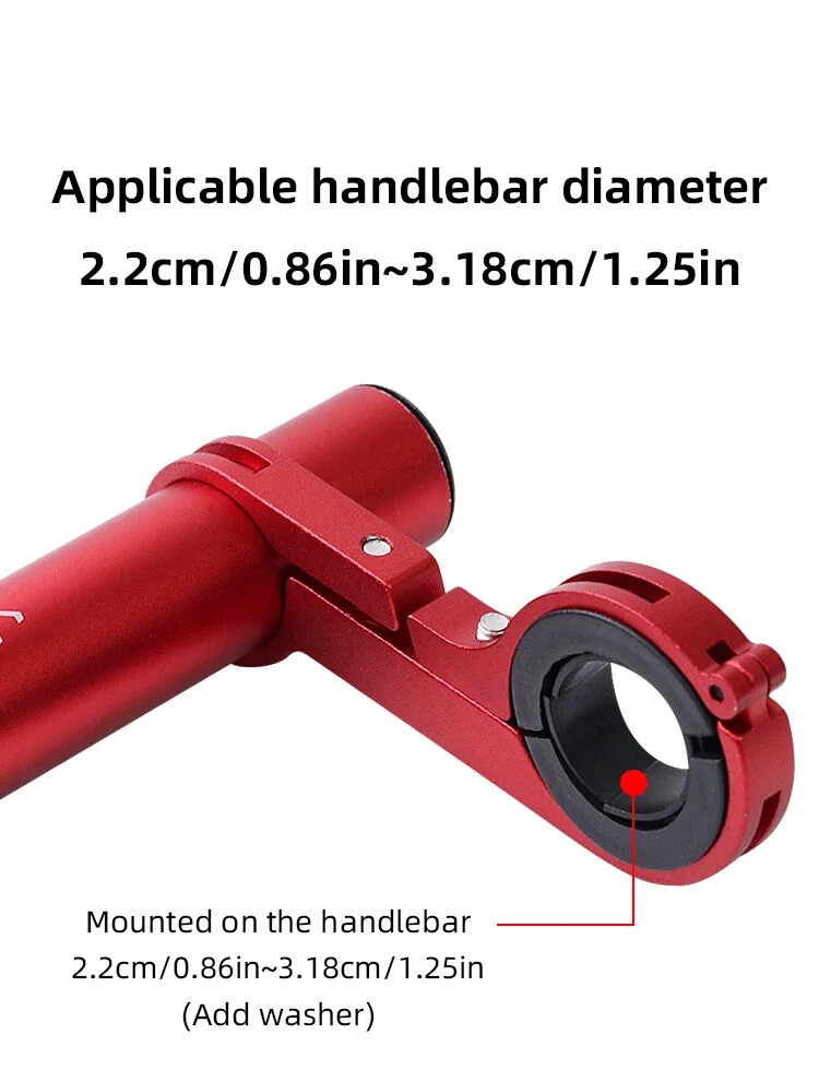 10/20/30cm Bicycle Handlebar Extended Bracket MTB Headlight Mount Extented Bar