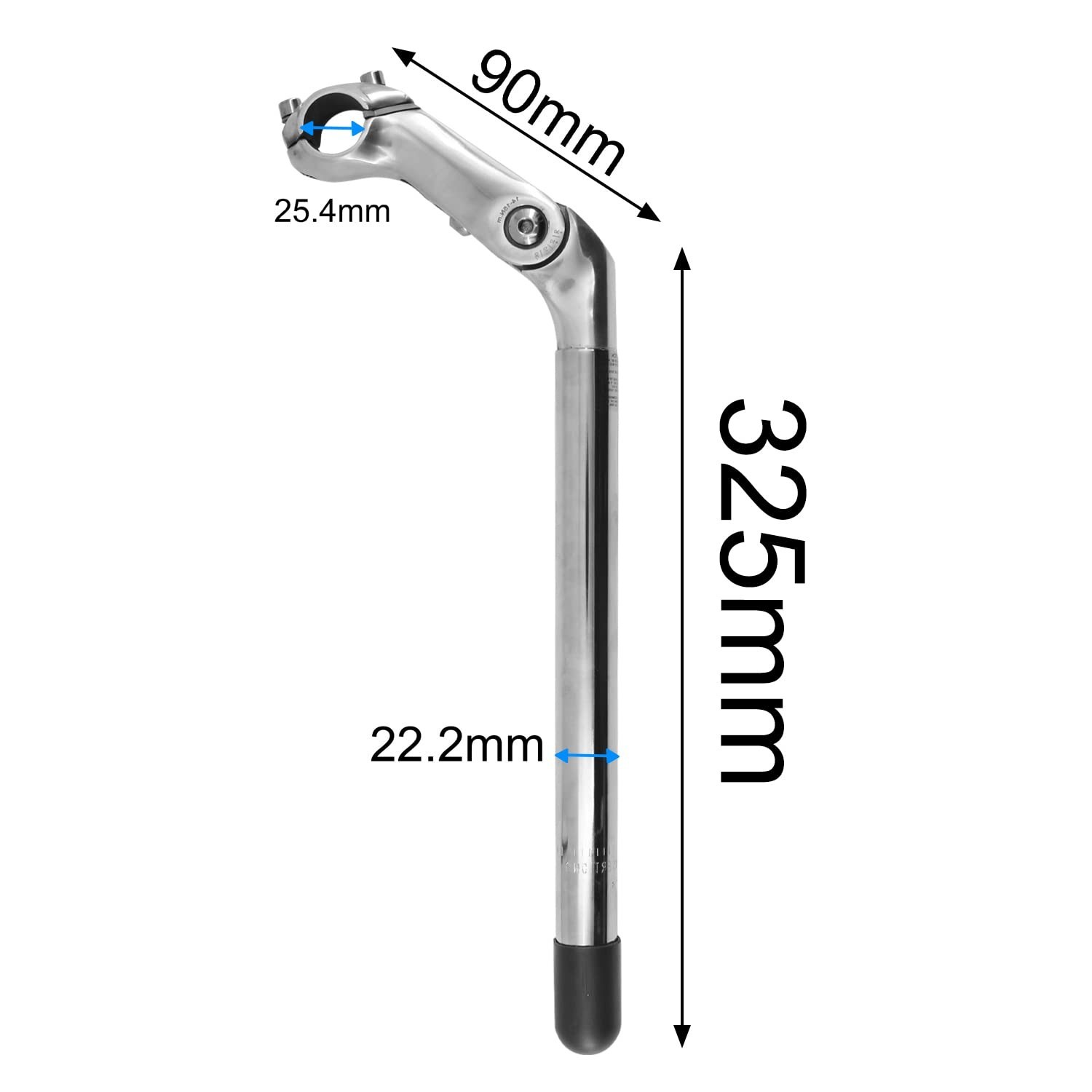 Adjustable Quill Stem,Alloy 90mm Bike Handlebar Stem 325 Tube Extension for M…
