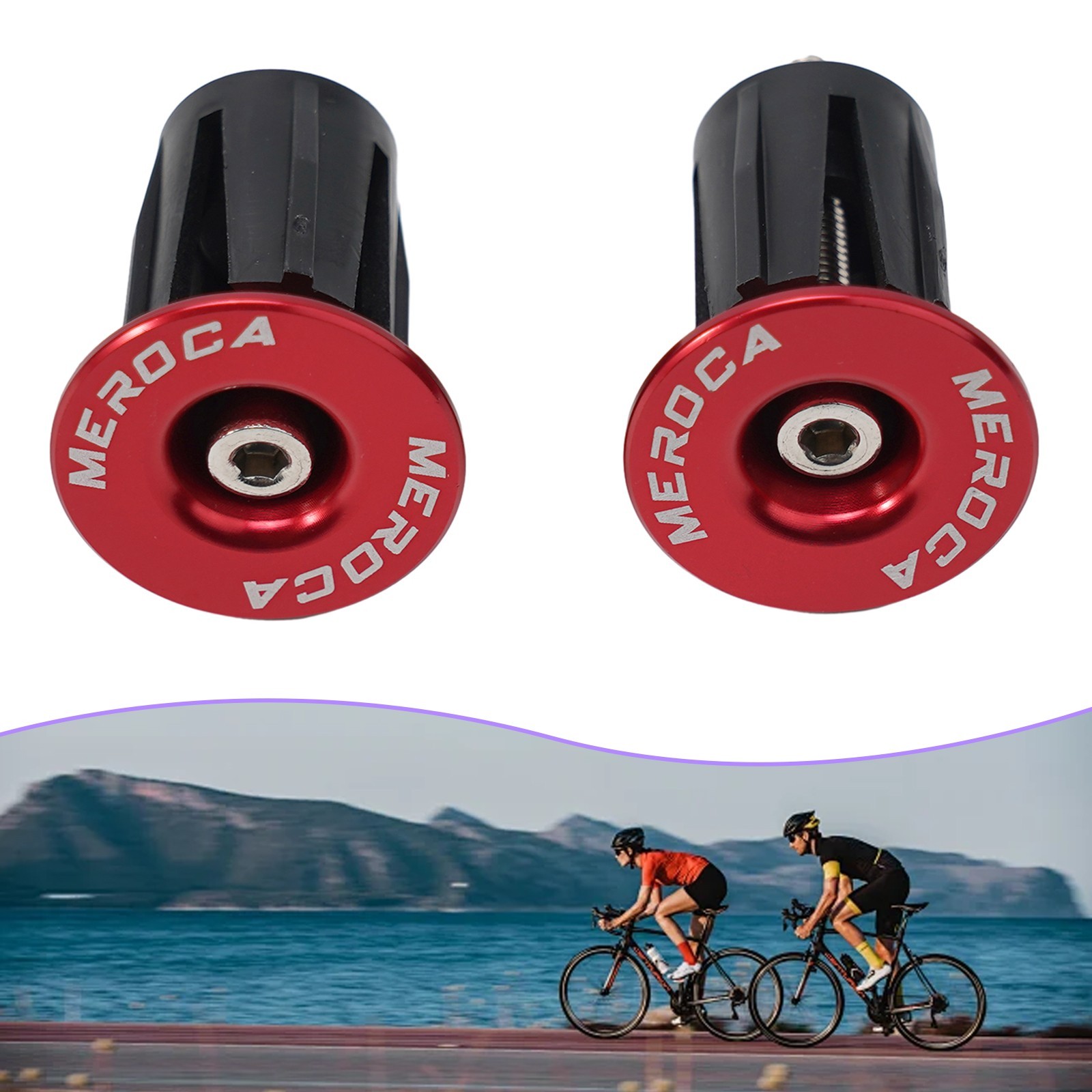 Modern Aluminum Alloy Handlebar Grips Bar End Cap for MTB Road Bicycle (Pair)