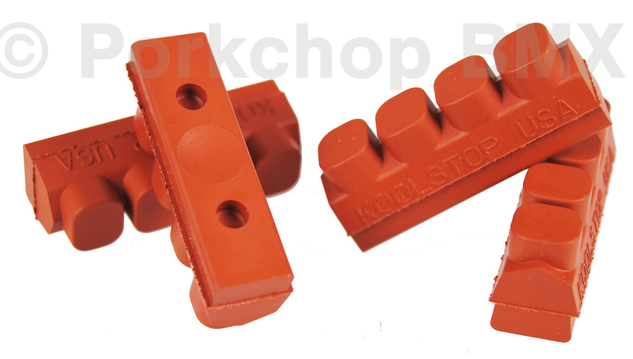 KOOL STOP Weinmann 4 Dot vintage bicycle brake pad refill insert SALMON