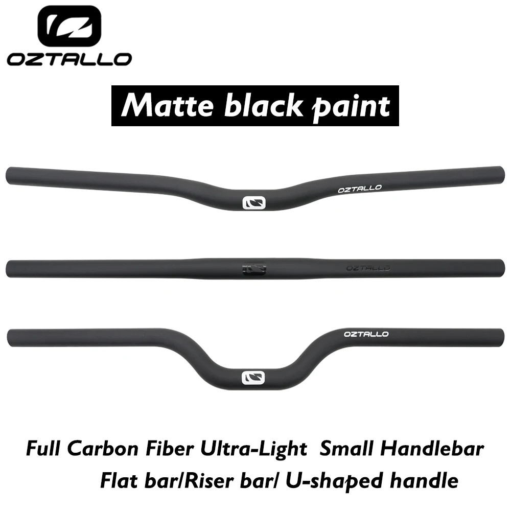 Carbon Fiber Mountain Bike Handlebars 25.4mm Clamp Diameter Flat Riser Bar