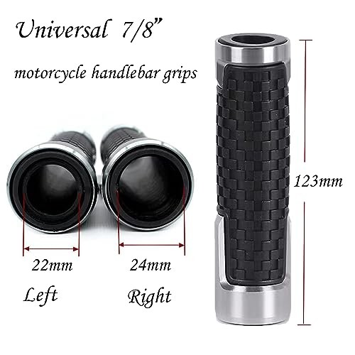 Universal 7/8″ Motorcycle Handlebar Grips for Yamaha YZF R1 R3 R6 R6S R25 Red