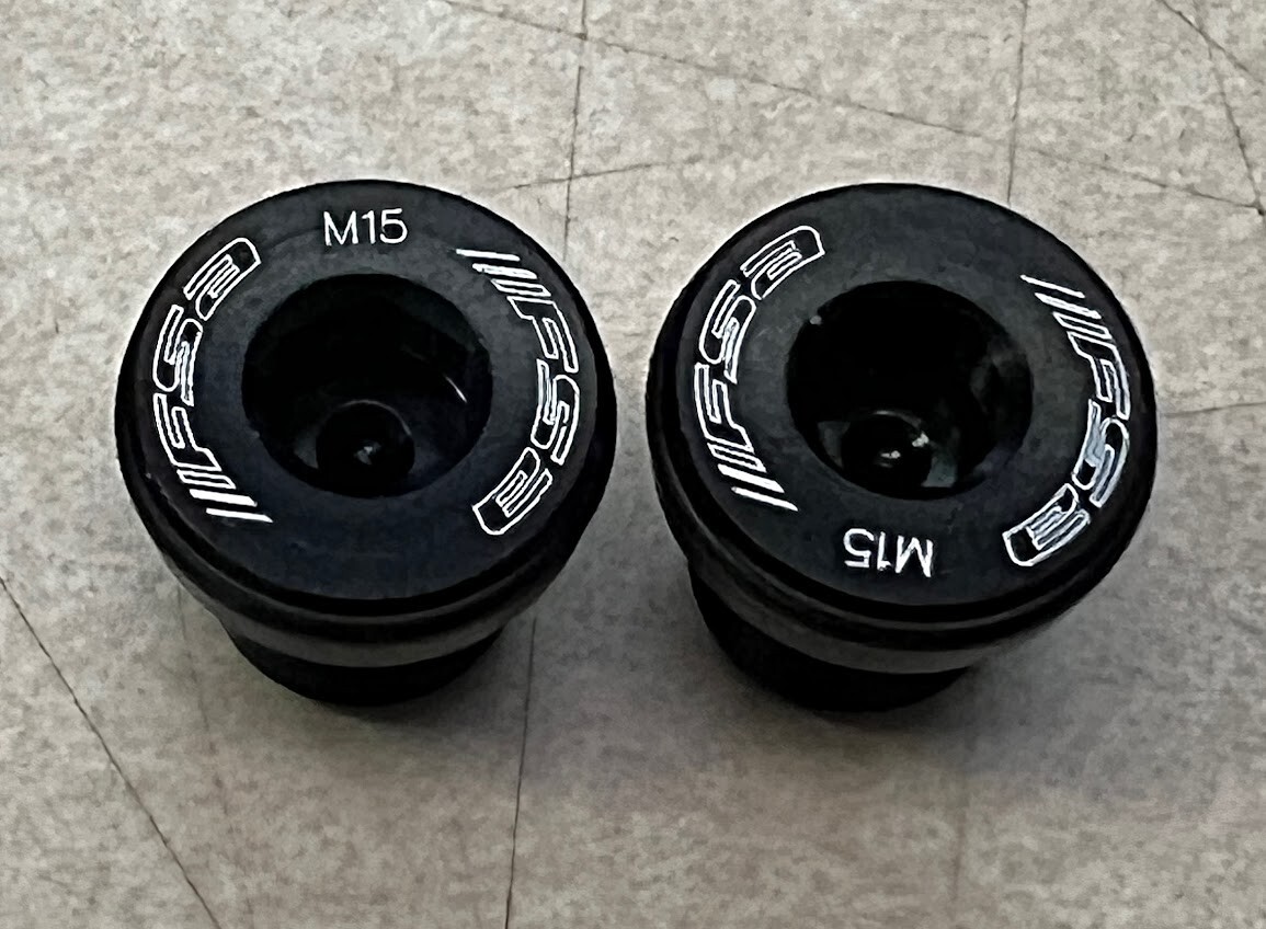 FSA ISIS Drive Crank Bolts M15 Alloy Black For Crankset Bottom Bracket NEW