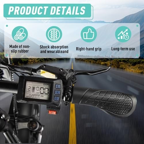 Half Twist Throttle for Ebike – Waterproof Plug, Thumb Accelerator 12V-72V MTB