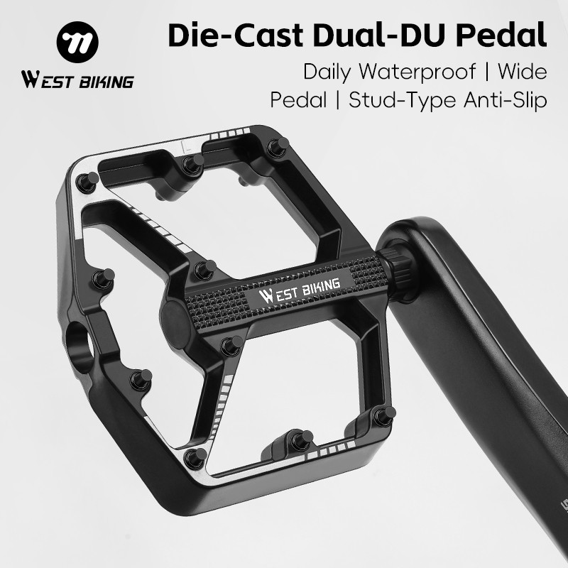 WEST BIKING Widened Cycling Pedals Ultralight DU Sealed Bearing Bicycle Pedals