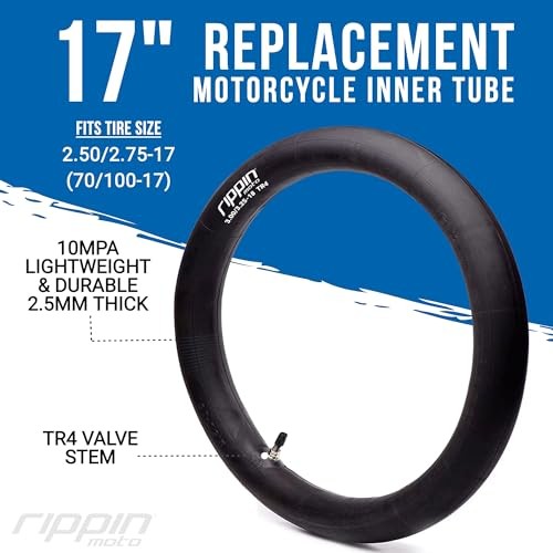 2.50/2.75-17 Motorcycle Inner Tube (70/100-17) 2.5mm Thick, 10Mpa Durable &