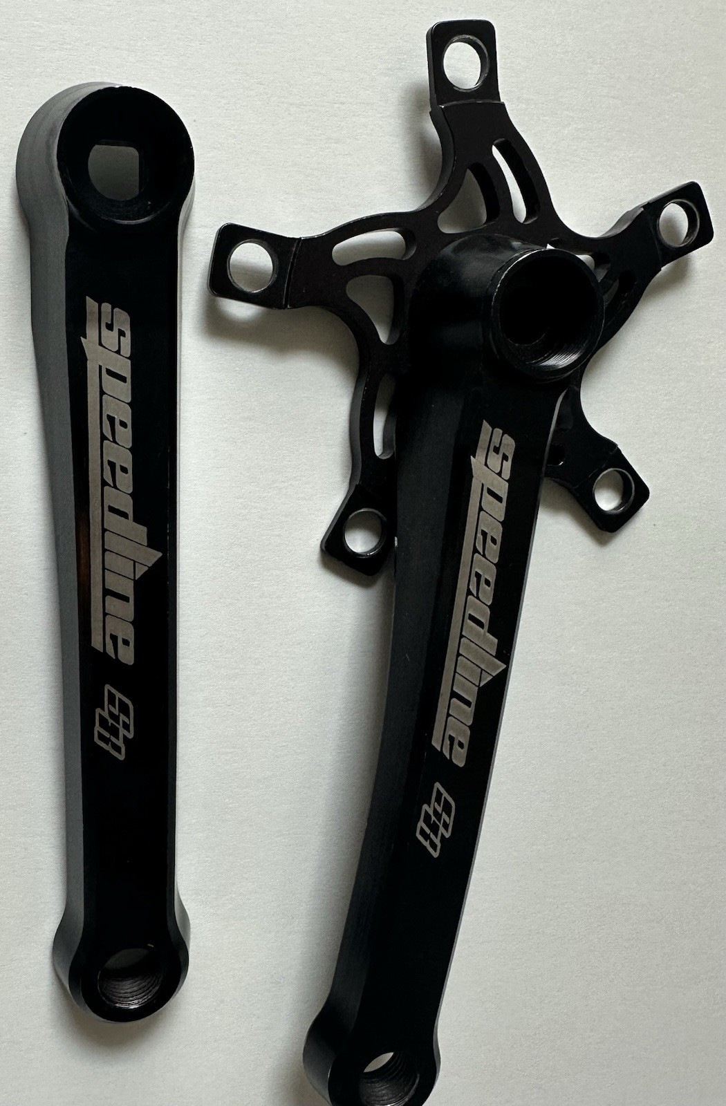 Speedline BMX 165mm Mini Cranks – Black With 5 Bolts Spider