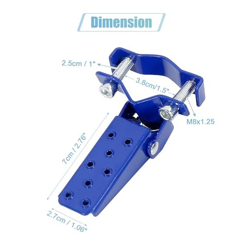 1 Pair 8mm Stainless Steel Universal Motorcycle Folding Rearsets Rear Blue