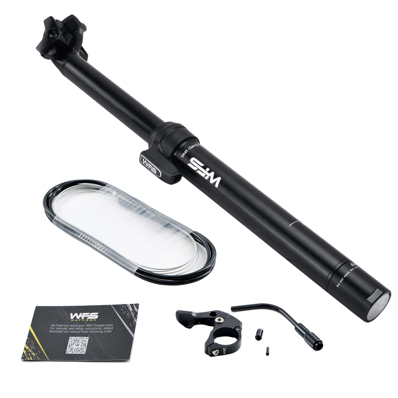 WFS Vresa Remote External Dropper Post 30.9X410 mm Travel 125mm, Black