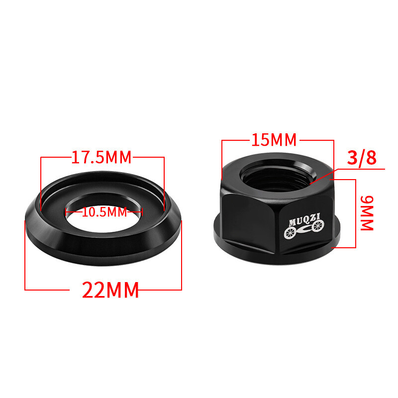 M10 Hub Axle Nut 3/8 Bicycle Wheel Axle Screw 7075 Aluminum Alloy Hub Bolts
