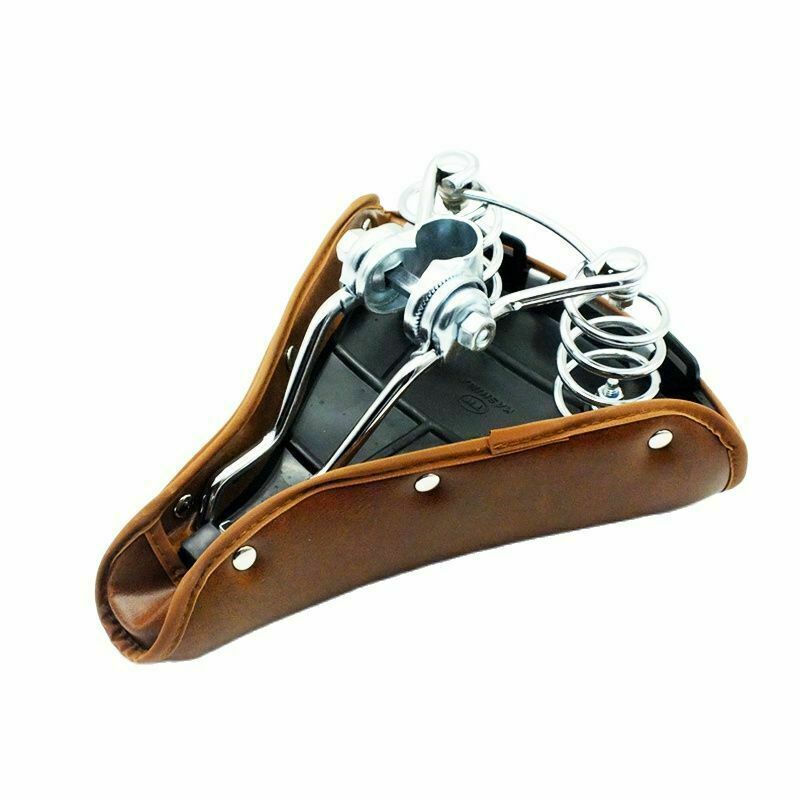 25*20cm Retro Bicycle Saddle PU Leather Cycling Vintage Folding Bike Seat