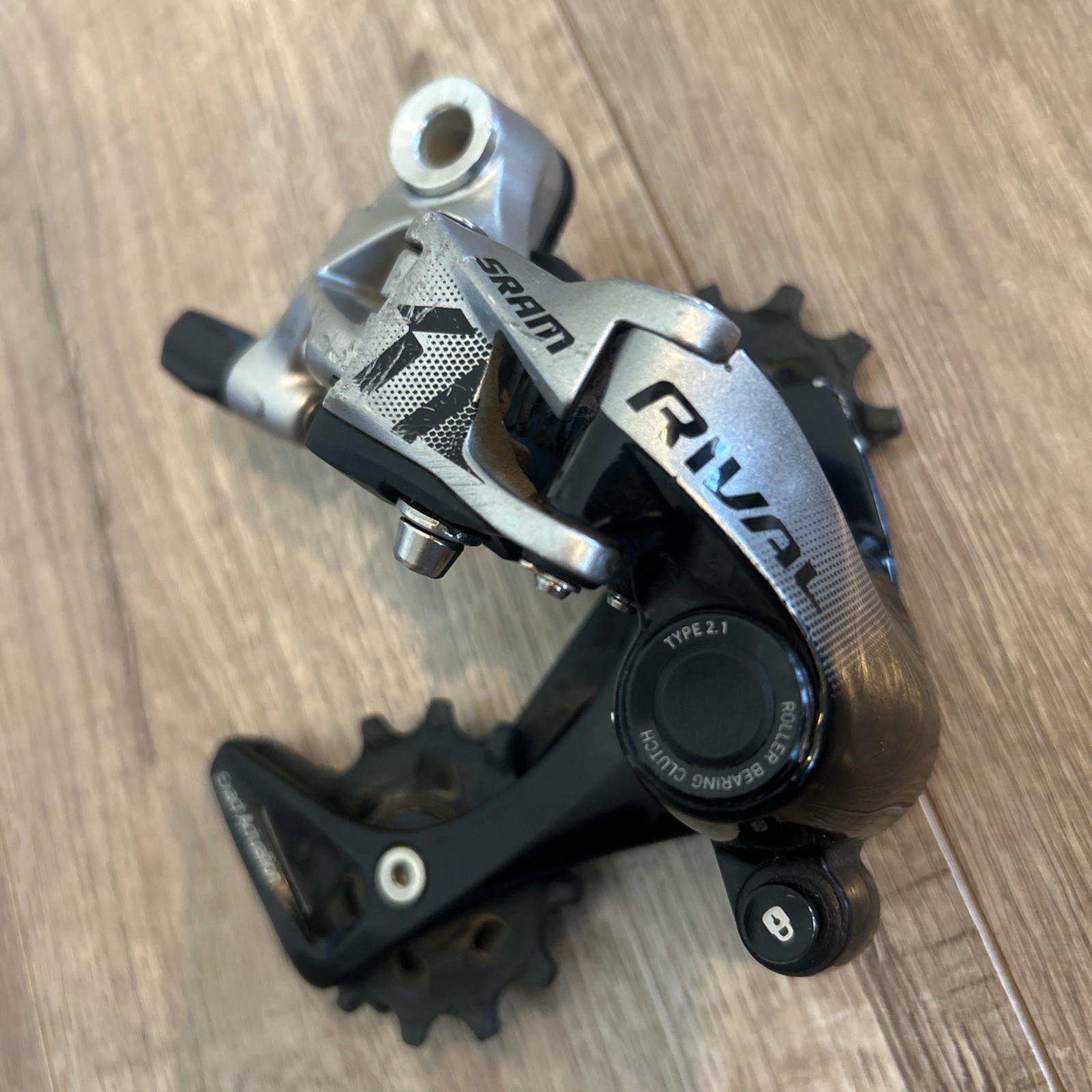 SRAM Rival 1 Rear Derailleur 11 Speed Long Cage Black/Silver 42t Max Cog Clutch