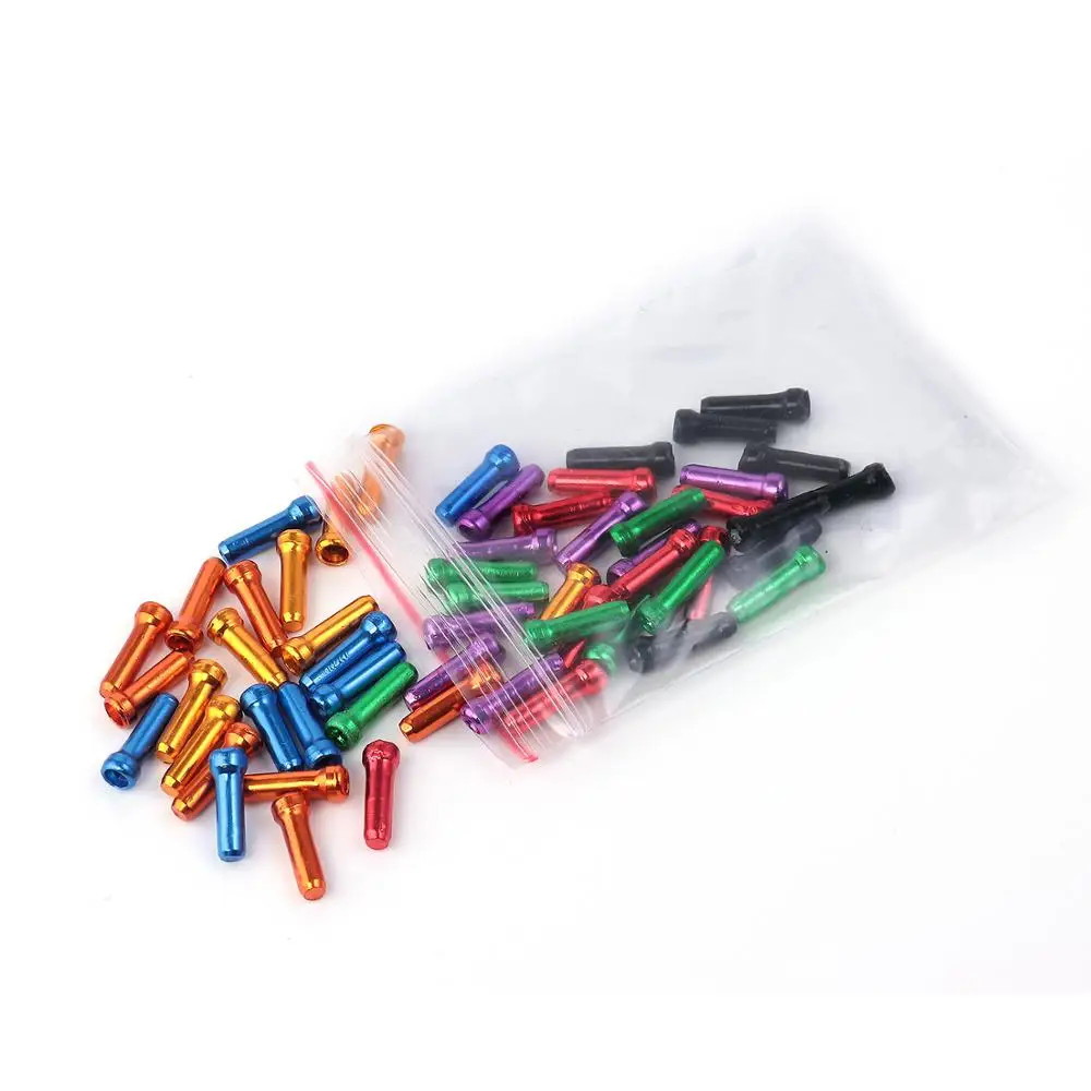 50 Pcs/Lot Bicycle Cable End Caps Aluminum Alloy Derailleur Shift Wire Ferrules
