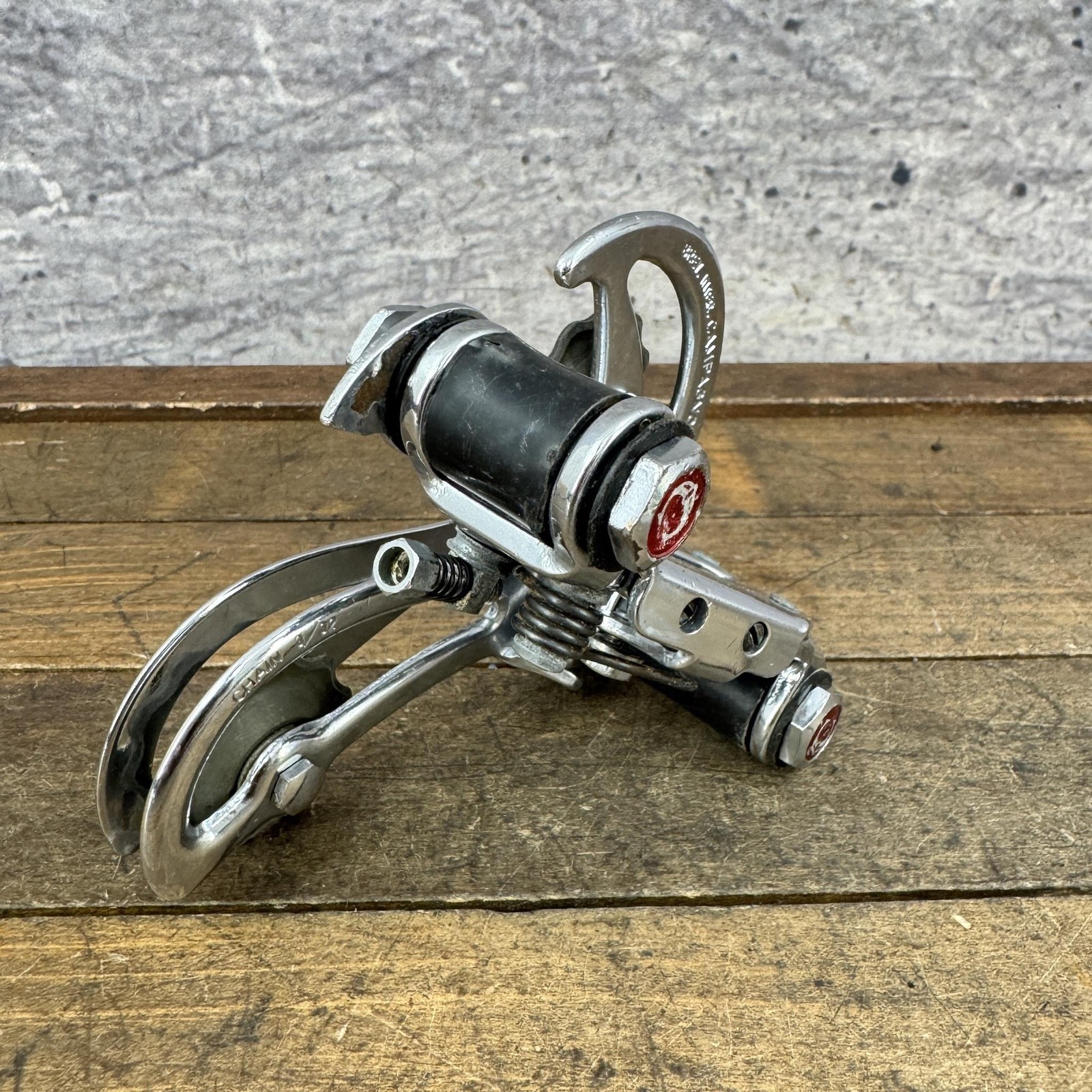 Vintage Campagnolo Gran Turismo Rear Derailleur Long Cage Silver Italy 390g