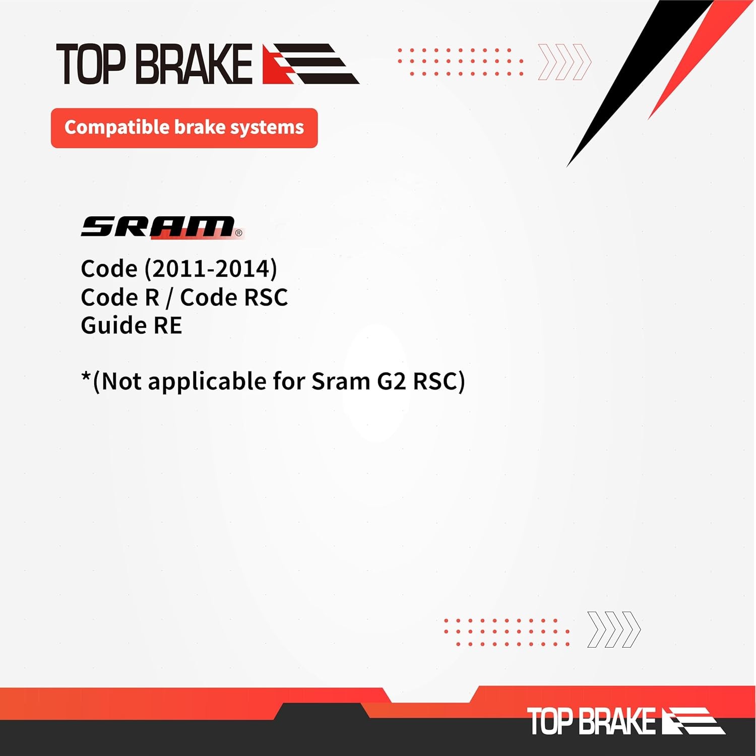 TOP BRAKE Disc Pads SRAM Code Guide G2 DB8 MTB eMTB Enduro Brake Pads