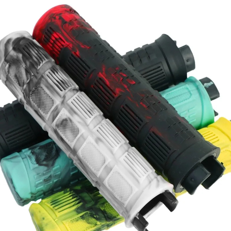 MTB Bike Handlebar Grips Aluminum Lock On Dual Color Rubber Ergonomic