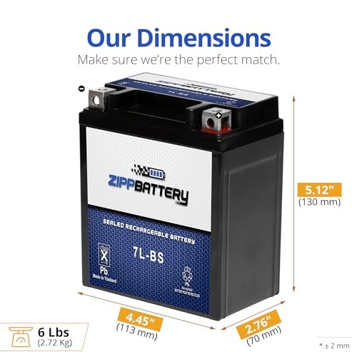 YTX7L-BS 12V 85 CCA AGM – Maintenance-Free 6Ah Battery for ATV, AGM Battery