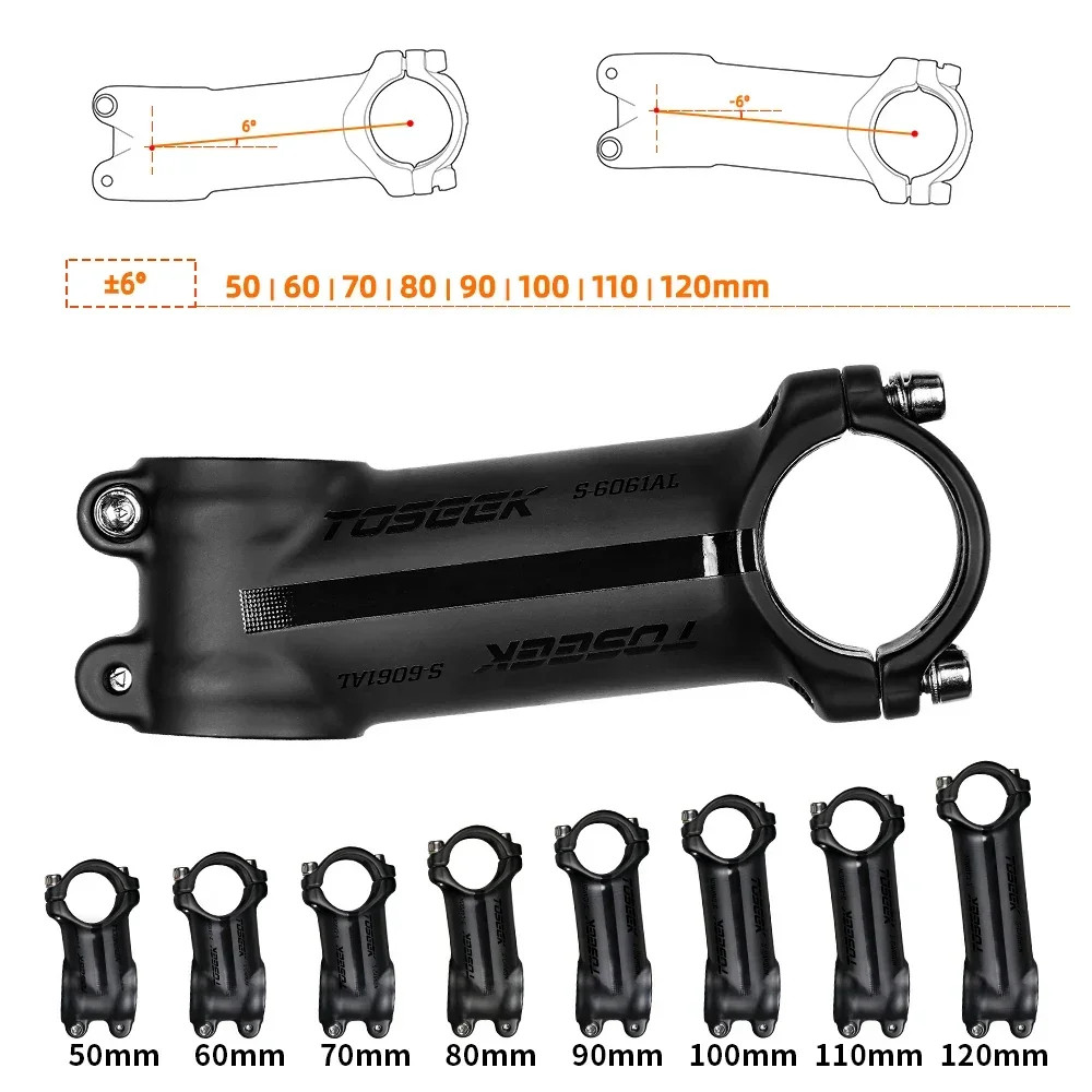 3D Forged Bike Stem 31.8mm 6° 7° 17° MTB Road Handlebar Stem 60-120mm