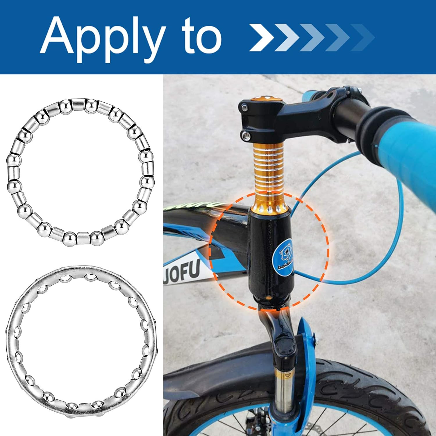 Bike-Ball-Bearing-Retainer, Bicycle-Headset-Ball-Bearings, 5/32″ X