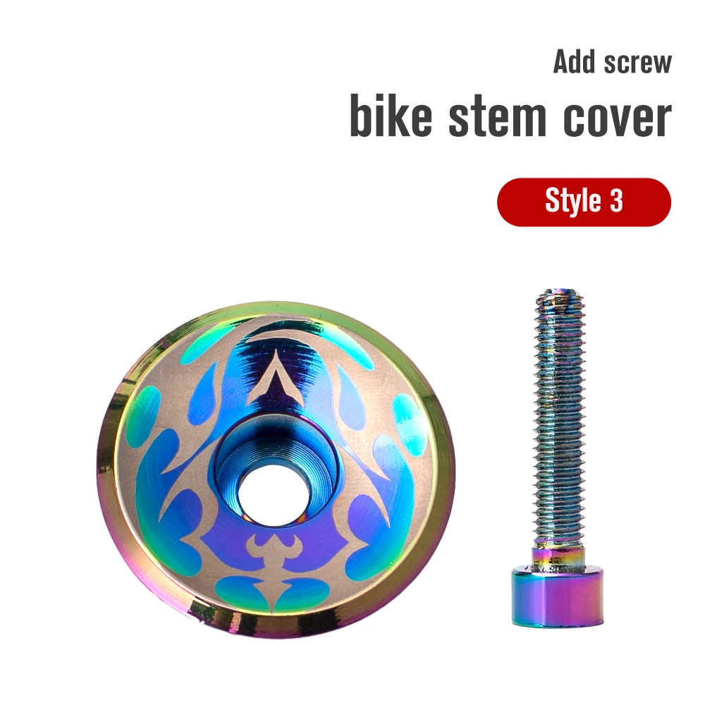 Bike Stem Cover Aluminium Alloy Stem Top Cap Only 5.2G Ultra Light Headset Cover
