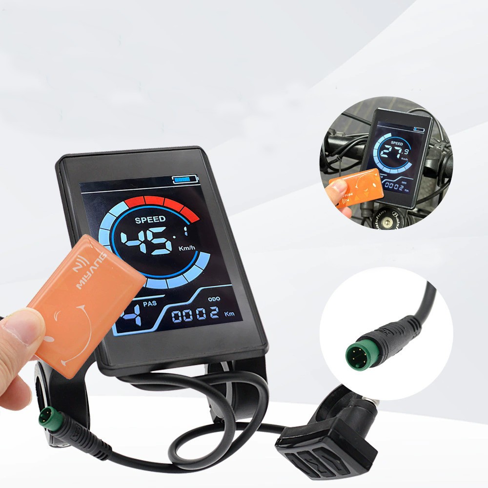 24V 36V 48V E-Bike Meter Electric Bicycle LCD Display Control Panel with WP Plug