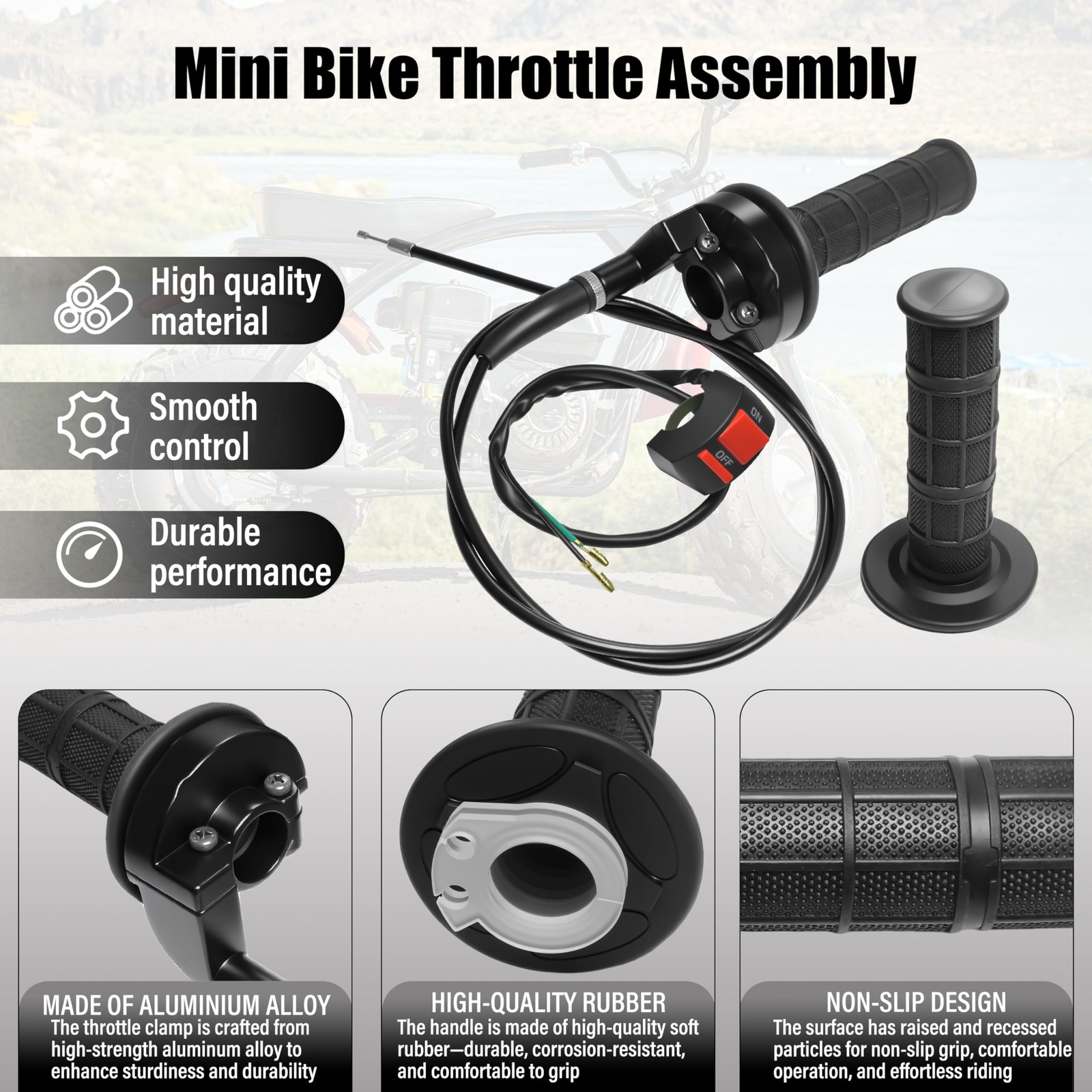 Jxpang Universal Mini Bike Throttle Assemblycable Kit Direct Replacement For