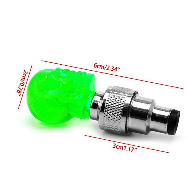 Bulk Lot SKULL LED VALVE BIKE LIGHTS NIGHT cycling bicycle flash tire safety