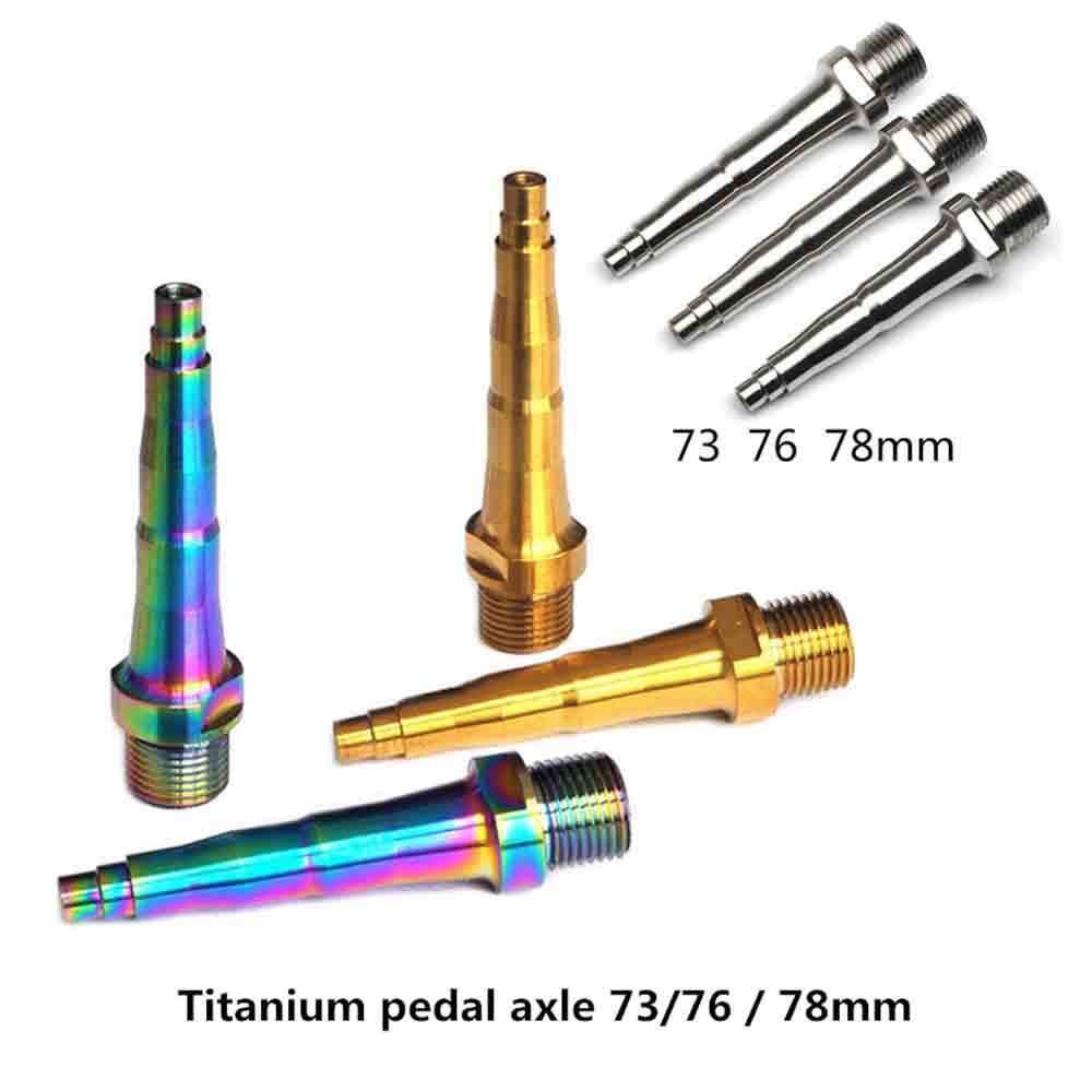 1pair Titanium Pedal Spindle, light axle 73mm 76mm 78mm for bike pedal
