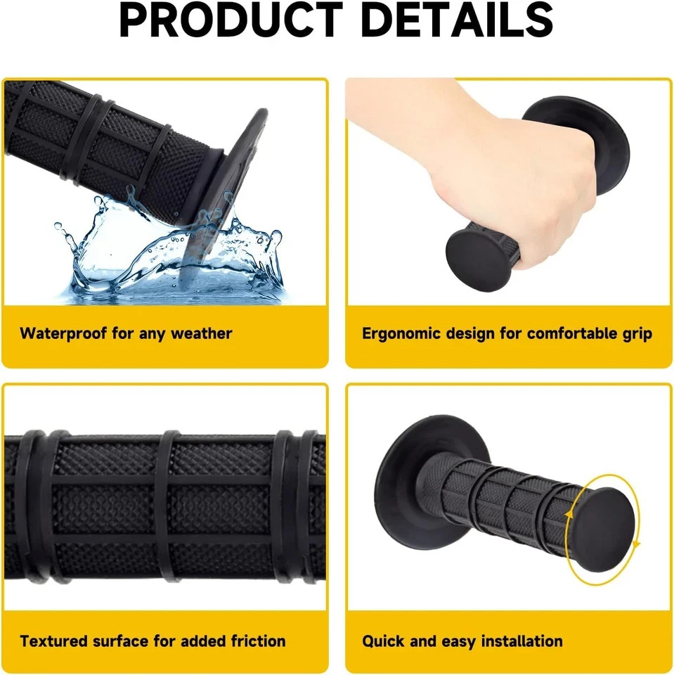 7/8» 22Mm Left and Right Handlebar Grips Compatible with Arctic Cat 250 Polaris
