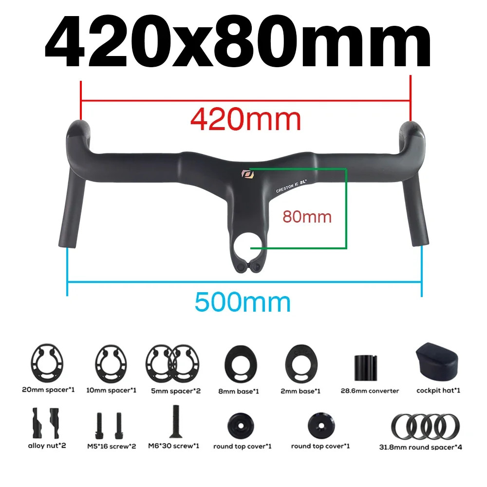 Syncros Carbon Gravel Bicycle Drop Bar with Integrated Internal Cable Routing