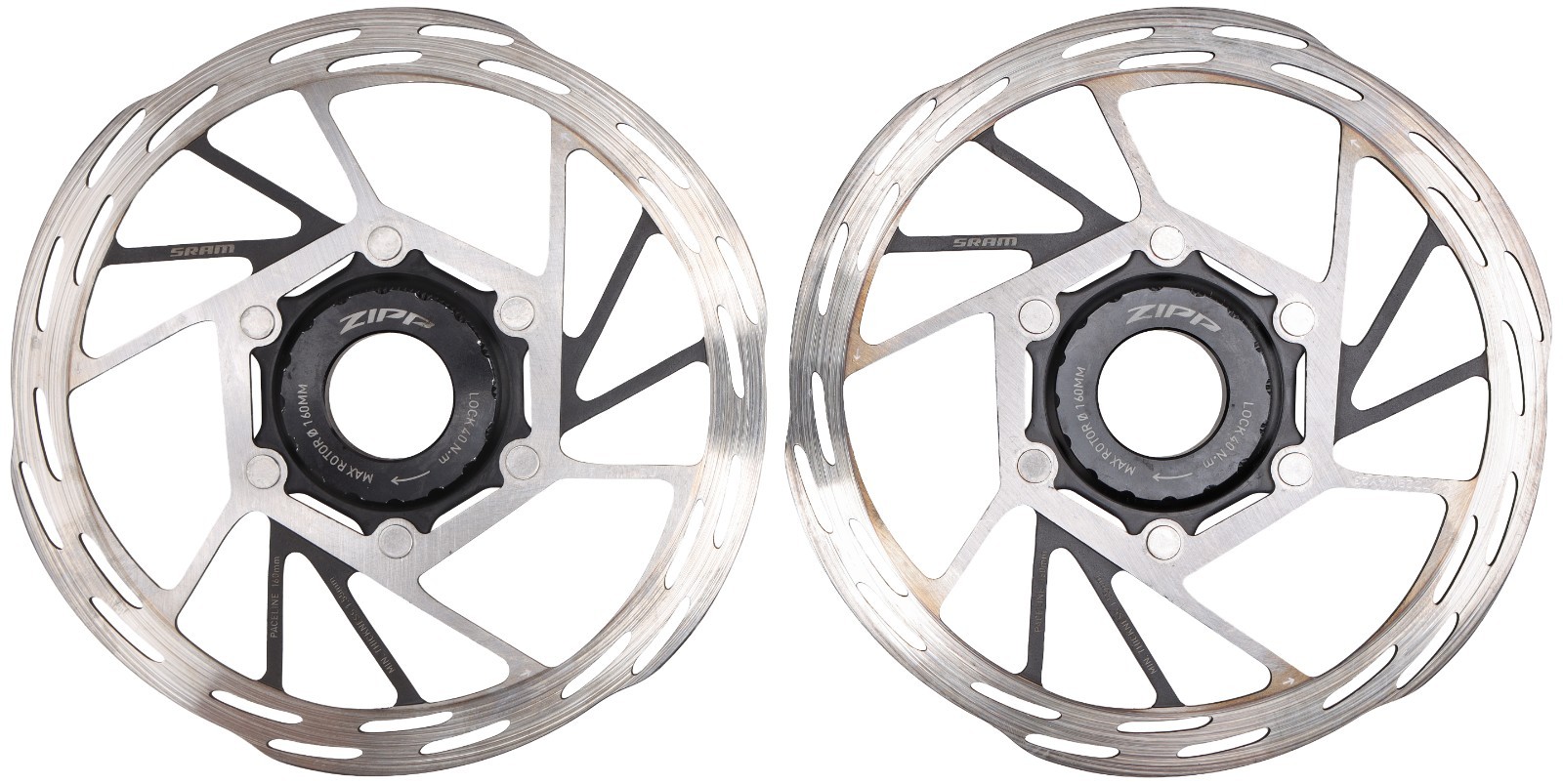 SRAM Paceline Road Bike Center Lock Disc Brake Rotors 160mm Rounded PAIR Gravel