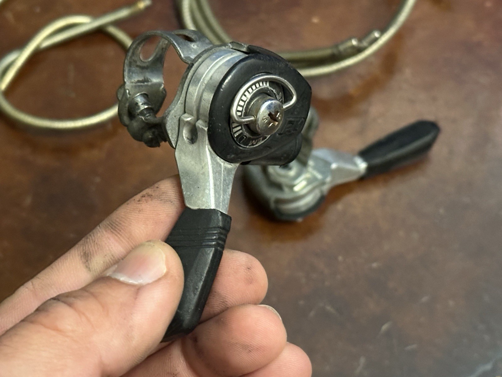 Vintage Shimano EM Thumb Shifter Set SL-MT30 MTB ATB Friction Thumbies 80s