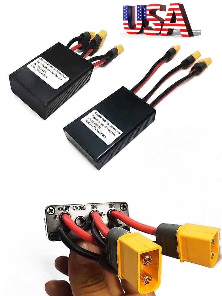 Dual Battery Connection Adapter Switcher For Increase Battery Capacity E-bike US