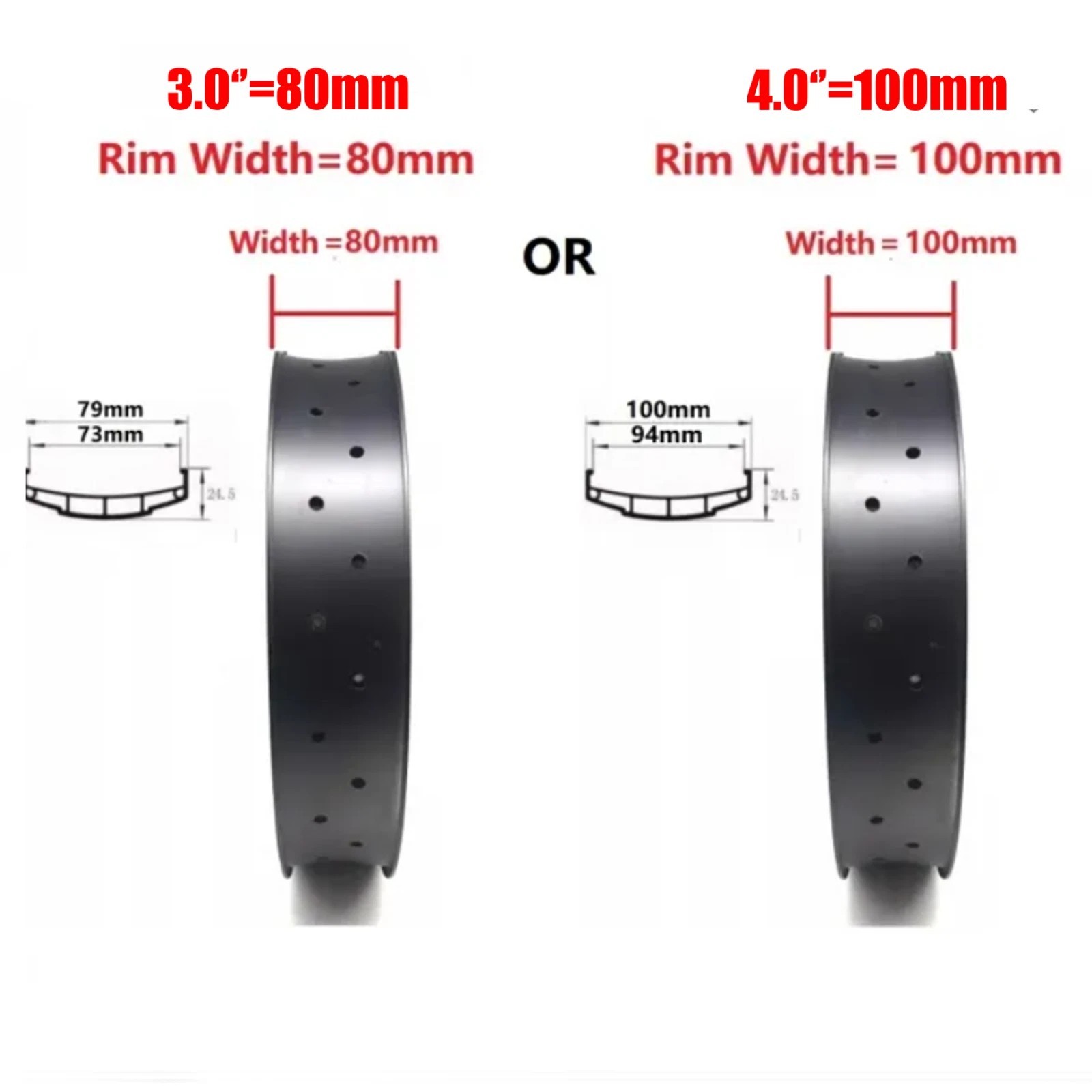 20 x 4.0″/20 x 3.0″ inch 48V-72V 5000W Rear Motor Fat Wheel Kit W/sabvoton 100A