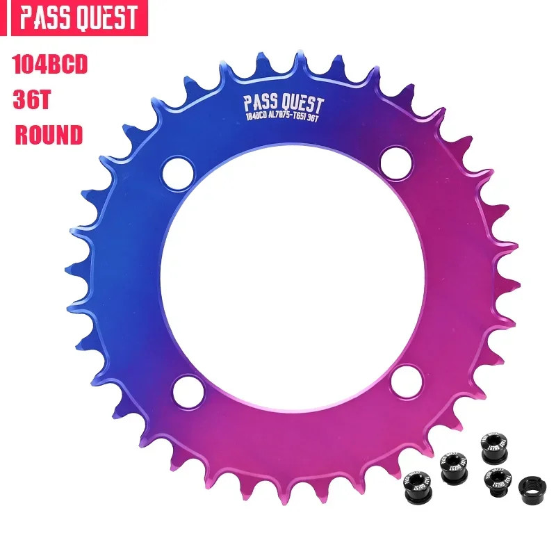 104BCD Mountain Bike Road Bike Narrow Wide Round Chainring 32-48T Chainwheel