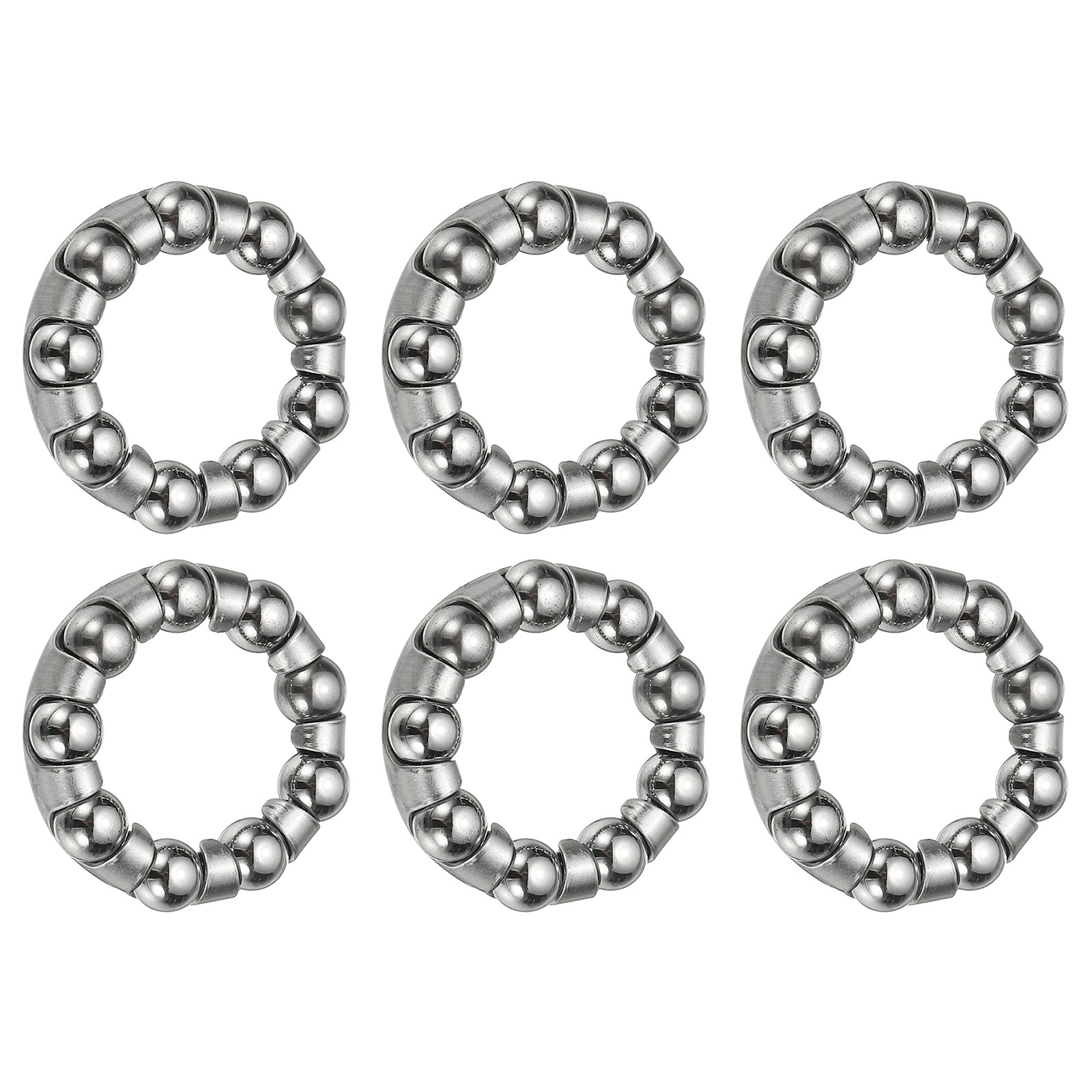 6 Pack Bike Ball Bearings Bicycle Crank Bearing #3 1/4″» x 9 Balls Silver