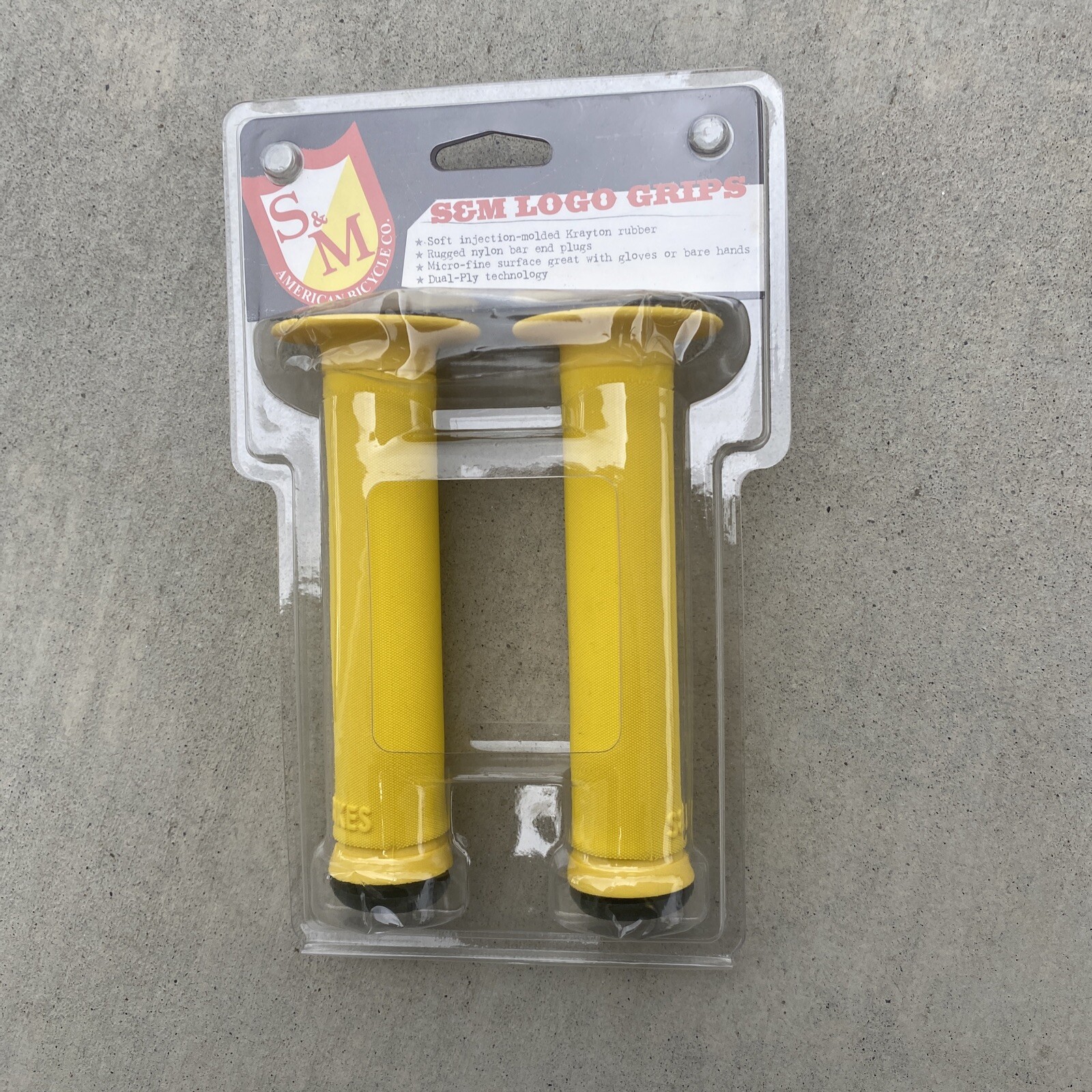 S&M Logo Bmx Grips Yellow Bmx Bike Grips Scooter Grips Cult Shadow Primo Bmx