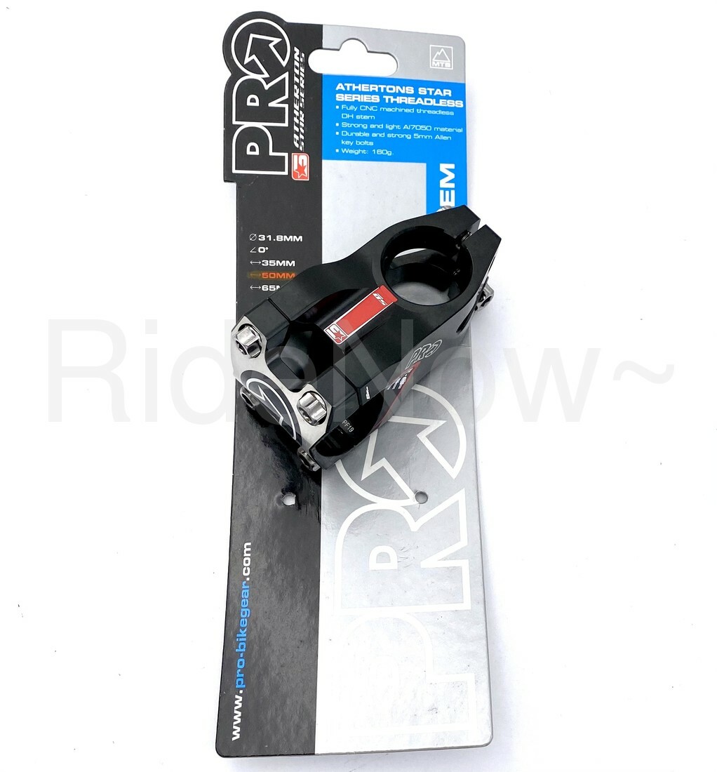 Shimano PRO ATHERTONS DH MTB Bike Stem,0 Degree, 31.8 Threadless 50/65mm