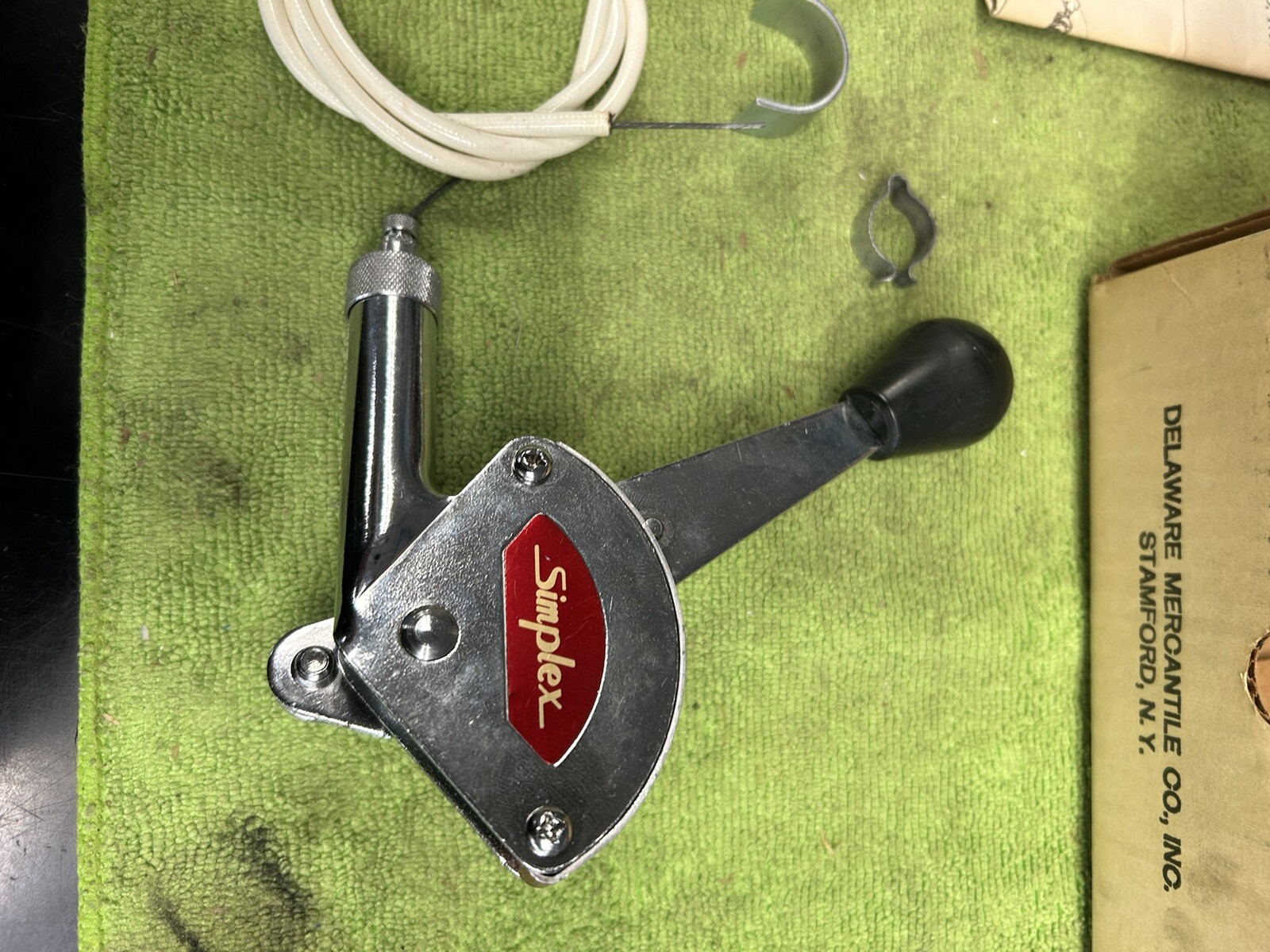 RARE VINTAGE SIMPLEX 5 SPEED STICK SHIFT LEVER RED MUSCLE BIKE IN BOX
